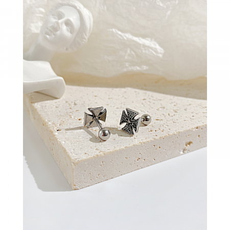 Cercei inox cruce malteza [3]