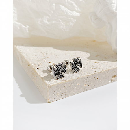 Cercei inox cruce malteza [11]