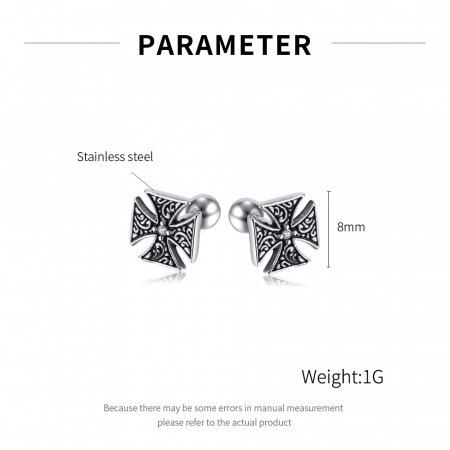 Cercei inox cruce malteza [5]