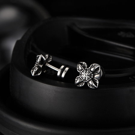 Cercei inox cruce stilizata [6]