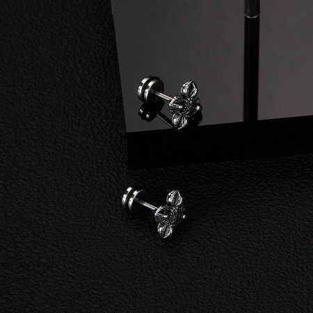 Cercei inox cruce stilizata [2]