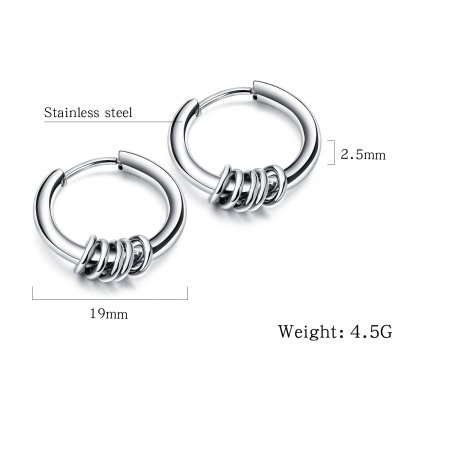 Cercei inox cu cercuri 19 mm [4]