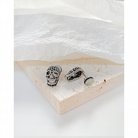 Cercei inox cu cranii [5]