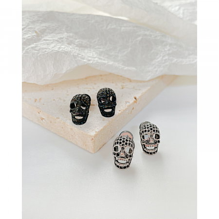 Cercei inox cu cranii [8]
