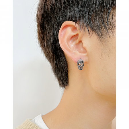 Cercei inox cu cranii [3]