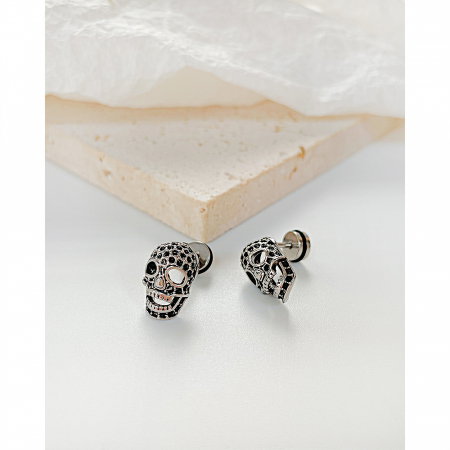 Cercei inox cu cranii [6]