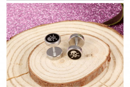 Cercei inox cu cranii [5]