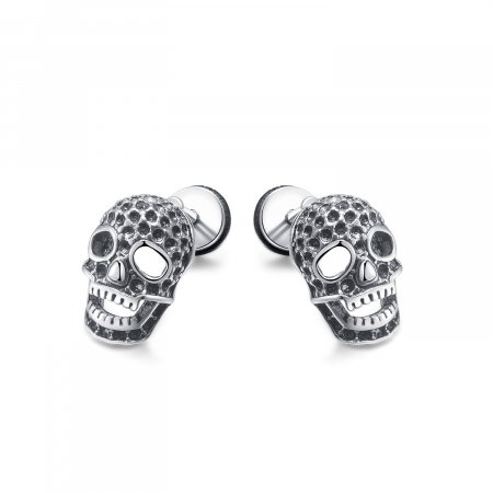 Cercei inox cu cranii