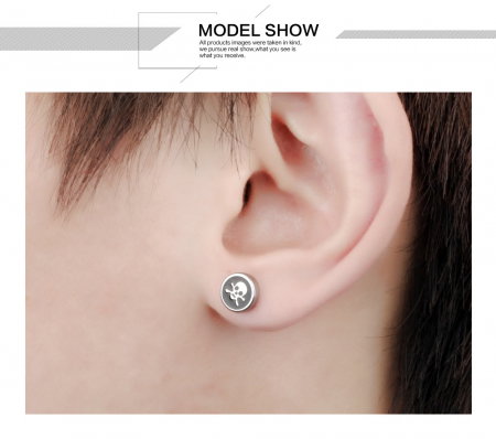 Cercei inox cu cranii [6]