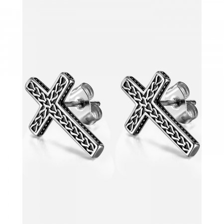 Cercei inox cu cruce [7]
