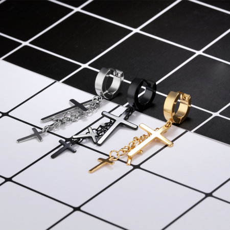 Cercei inox cu cruciulite [5]