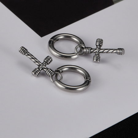 Cercei inox cu cruciulite [4]