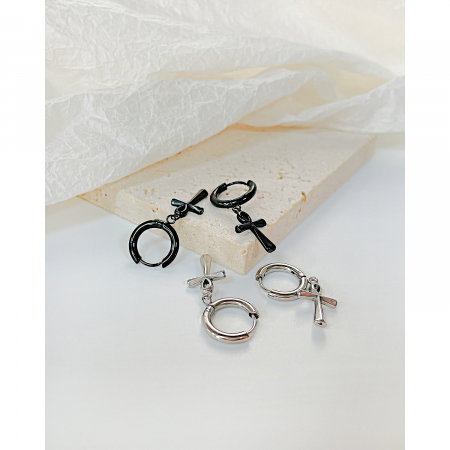 Cercei inox cu cruciulite [6]