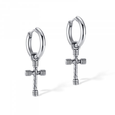 Cercei inox cu cruciulite