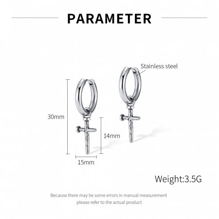 Cercei inox cu cruciulite [12]