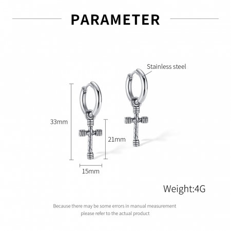 Cercei inox cu cruciulite [12]