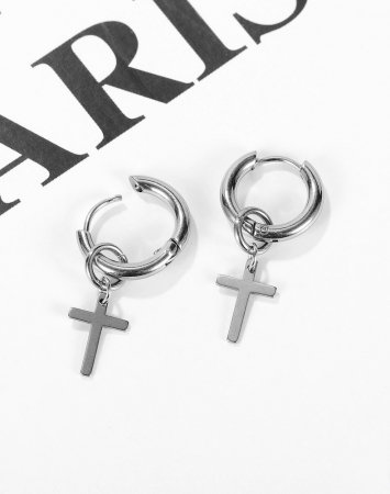 Cercei inox cu cruciulite [7]