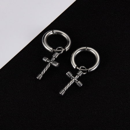 Cercei inox cu cruciulite [1]