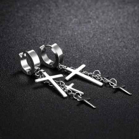 Cercei inox cu cruciulite [1]