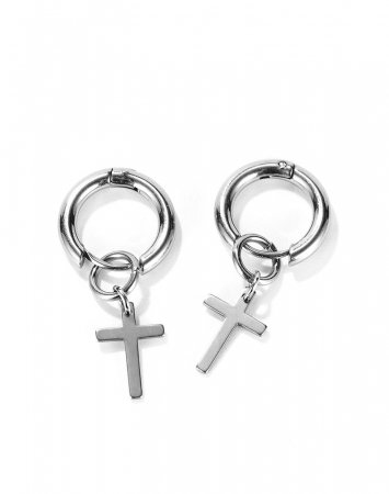 Cercei inox cu cruciulite [8]