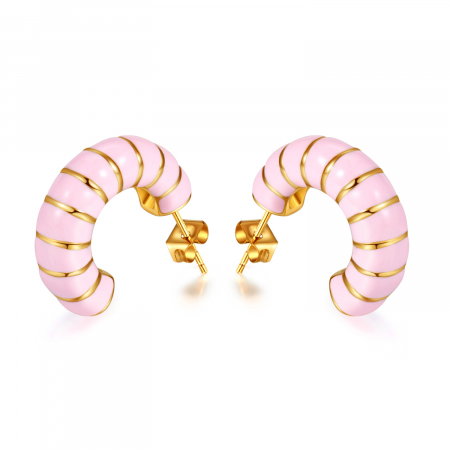 Cercei inox cu email