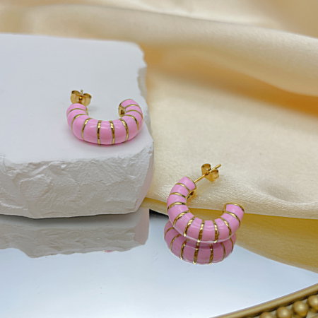 Cercei inox cu email [4]