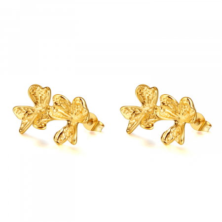 Cercei inox cu flori