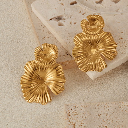 Cercei inox cu flori rochita randunicii [1]