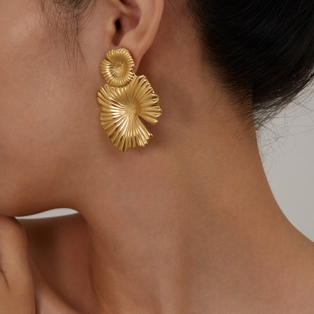 Cercei inox cu flori rochita randunicii [14]