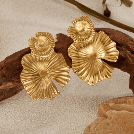 Cercei inox cu flori rochita randunicii [8]