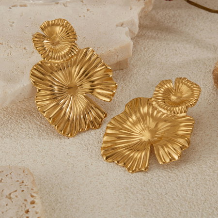 Cercei inox cu flori rochita randunicii [4]