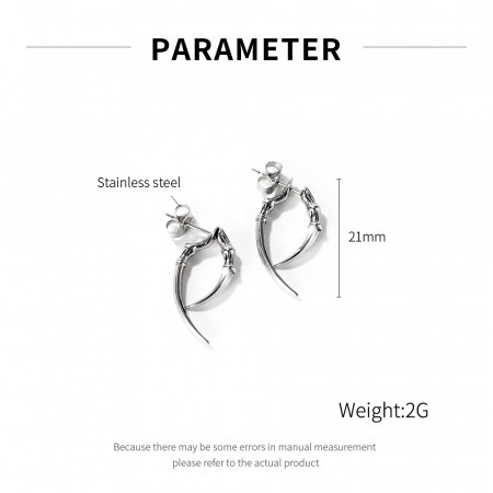 Cercei inox cu ghiare [5]