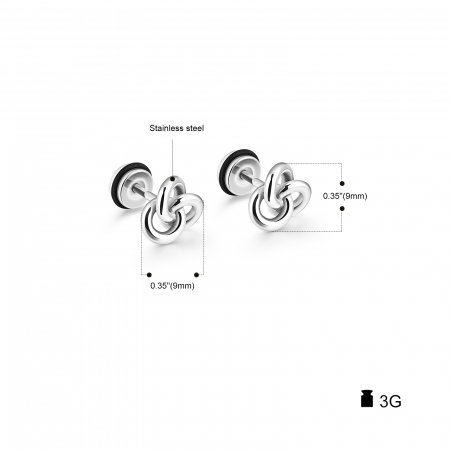 Cercei inox cu nod [3]