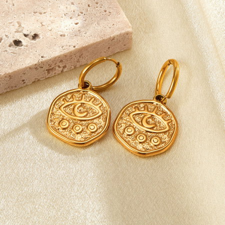 Cercei inox cu ochi de deochi [8]