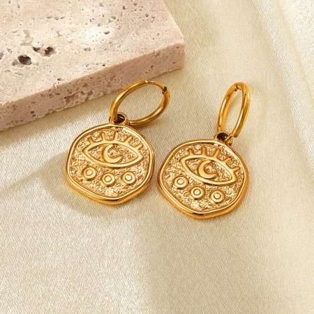 Cercei inox cu ochi de deochi [4]