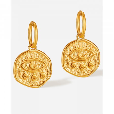 Cercei inox cu ochi de deochi [7]