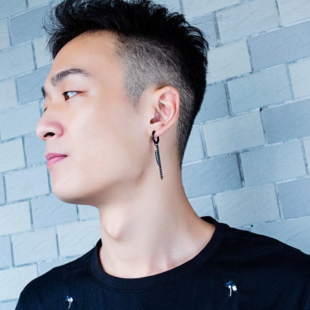 Cercei inox cu pana [4]