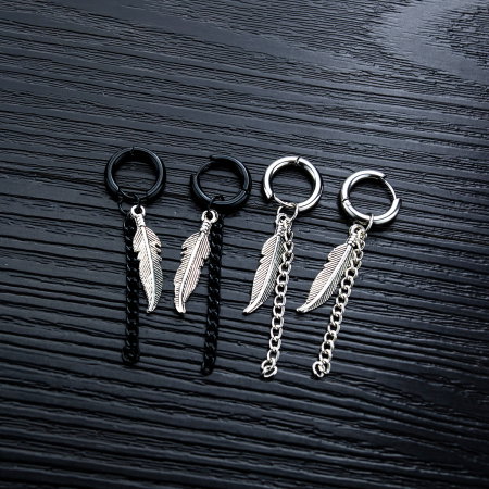 Cercei inox cu pana [6]