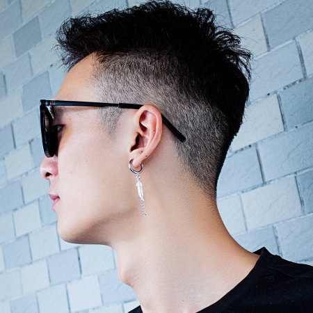 Cercei inox cu pana [1]