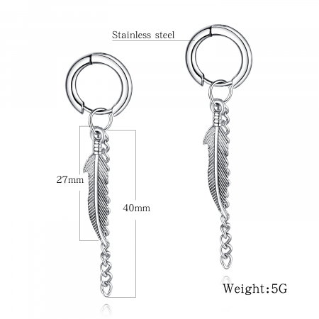 Cercei inox cu pana [8]