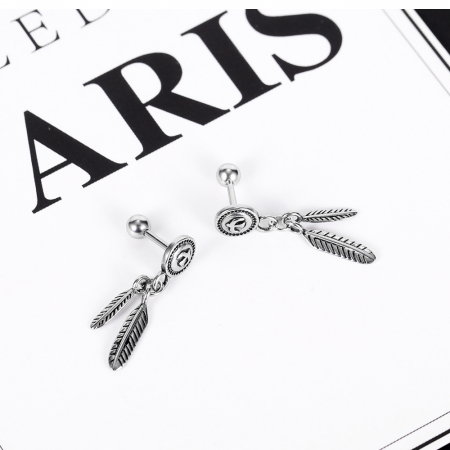 Cercei inox cu pene [9]