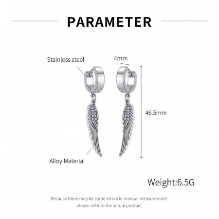Cercei inox cu pene [5]