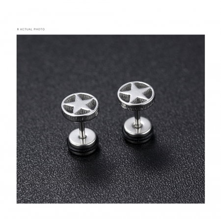 Cercei inox cu pentagrama [3]
