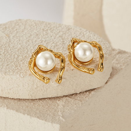 Cercei inox cu perle [8]