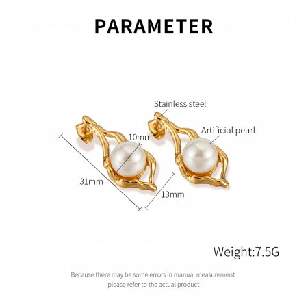 Cercei inox cu perle [12]