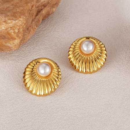 Cercei inox cu perle [9]