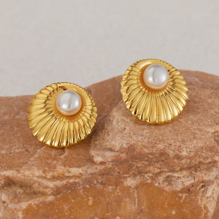 Cercei inox cu perle [8]