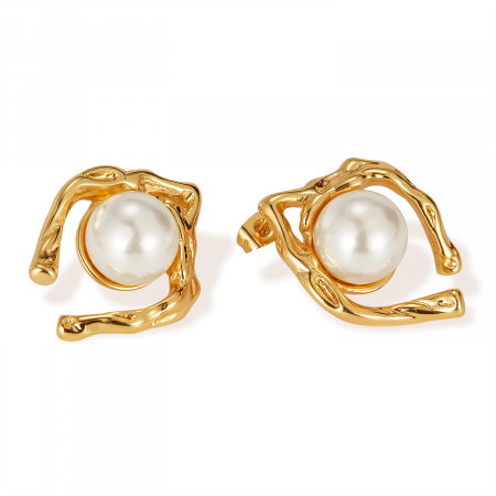 Cercei inox cu perle