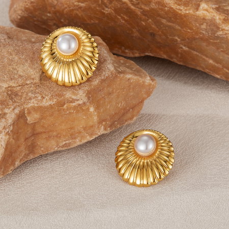 Cercei inox cu perle [4]