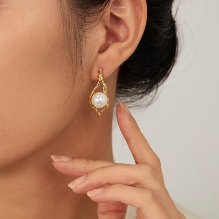 Cercei inox cu perle [11]